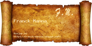 Franck Manna névjegykártya